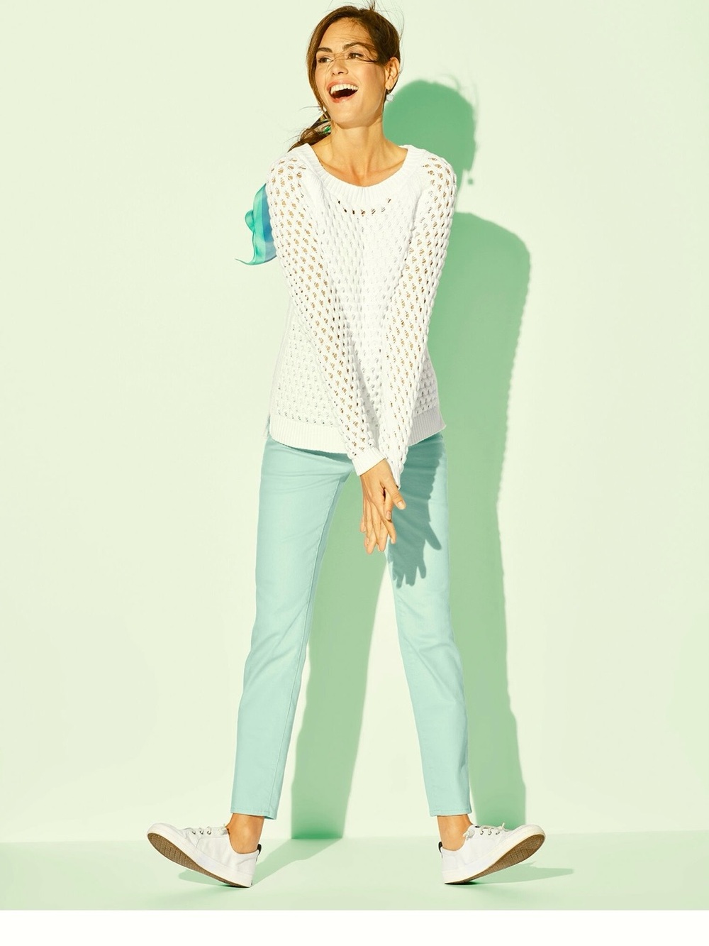 NWT Talbots Light Aqua Slim Ankle Jeans